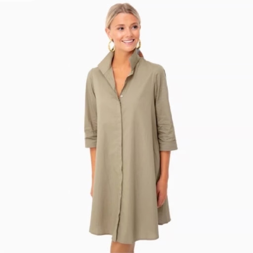 Tuckernuck Charlie Shirt Dress Olive Sage